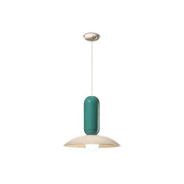 Ferroluce Ferroluce Pau Pendant Light, Cream/turquoise 