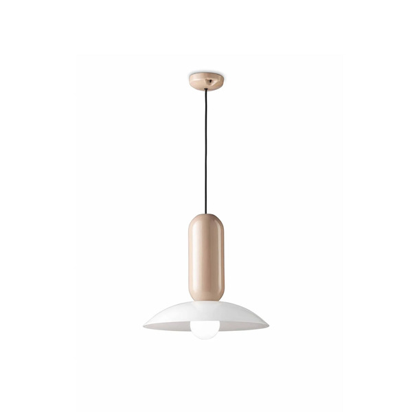  Ferroluce Ferroluce Pau Pendant Light, White/grey 
