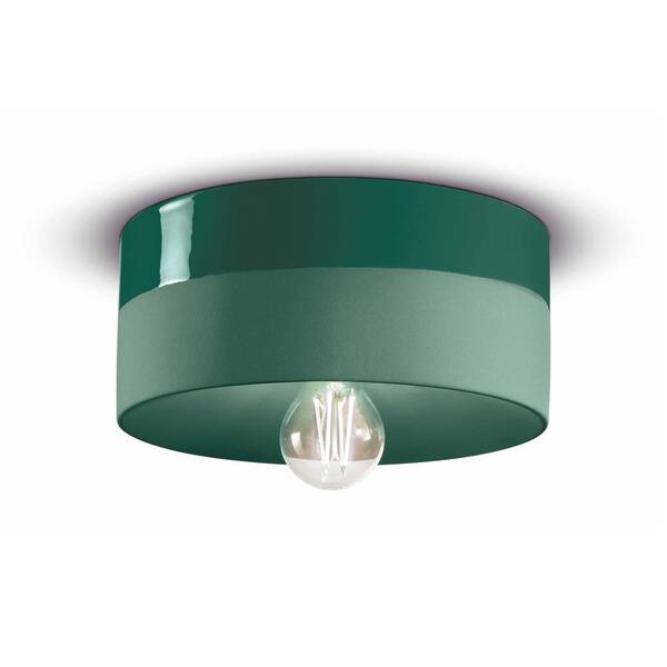  Ferroluce Ferroluce Pi Ceramic Ceiling Lamp Glossy/matt ø 25 Cm Green 