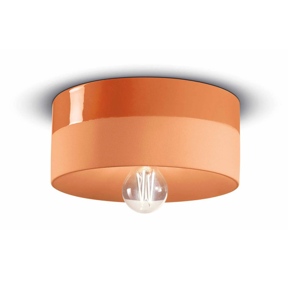  Ferroluce Ferroluce Pi Ceramic Ceiling Lamp Glossy/matt ø 25cm Orange 