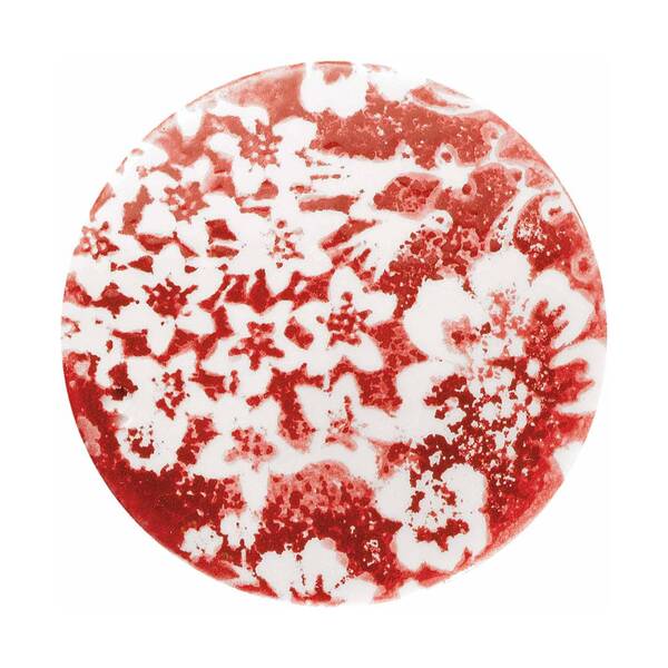 Ferroluce Ferroluce Pi Hanging Lamp, Floral Pattern ø 35 Cm Red/white 