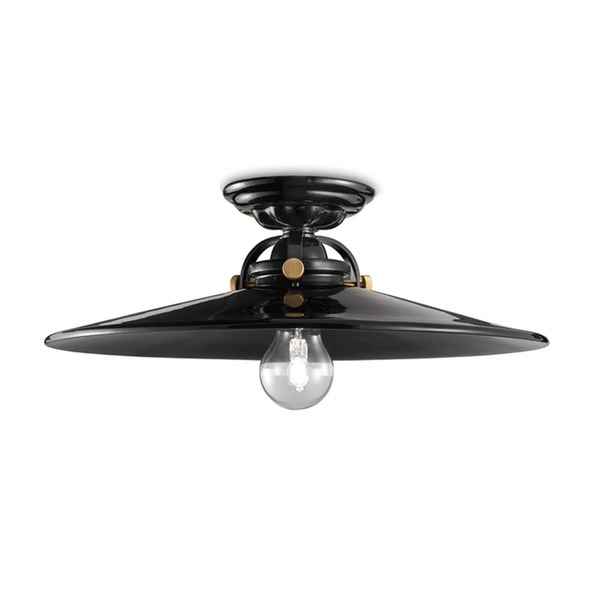  Ferroluce Ferroluce Retro Ceiling Light C105 Black 