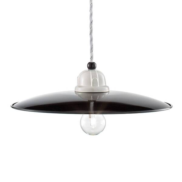  Ferroluce Ferroluce Retro Pendant Light C1612 Black And White 