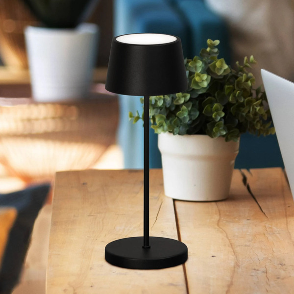  Fh Lighting Fh Lighting Asena Pro Led Rechargeable Table Lamp, Sand Black, 30 Cm Metal, Ip54 