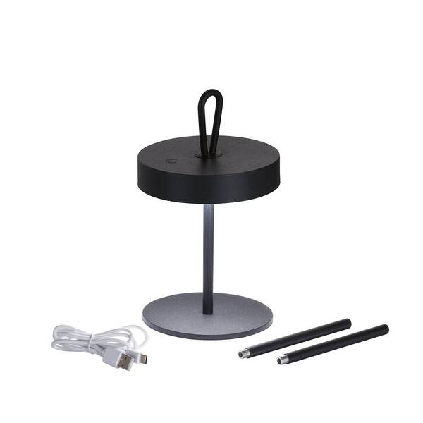  Fh Lighting Fh Lighting Dord Led Battery Table Lamp, Touch Dimmer, Black 