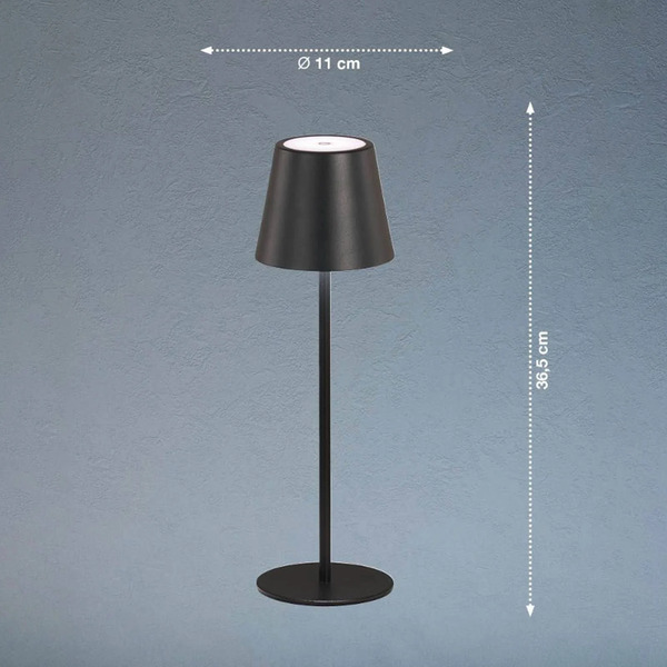  Fh Lighting Fh Lighting Led Table Lamp Viletto, Black, Ip54 