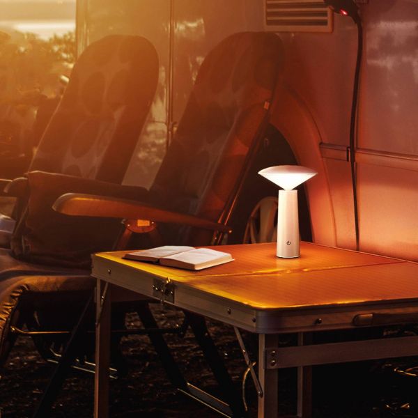  Fh Lighting Fh Lighting Pinto Led Table Lamp, Cct, White 
