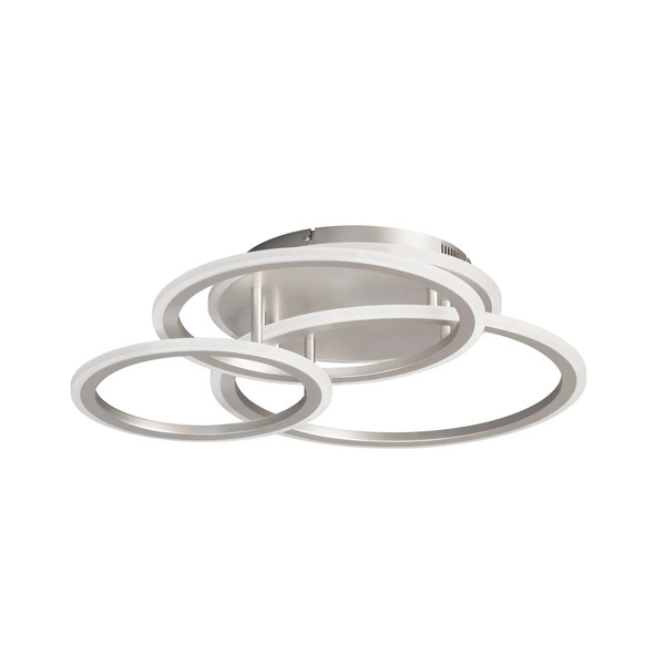  Fischer & Honsel Fischer & Honsel Gelder Led Ceiling Lamp, Nickel, 60x51 Cm, Remote Control Rgbw 