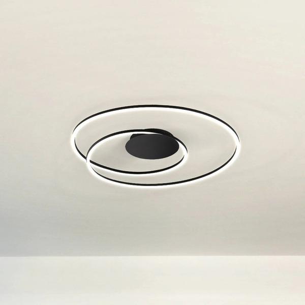  Fischer & Honsel Fischer & Honsel Holy Led Ceiling Lamp, Black, ø 68 Cm, Remote Control, Cct 