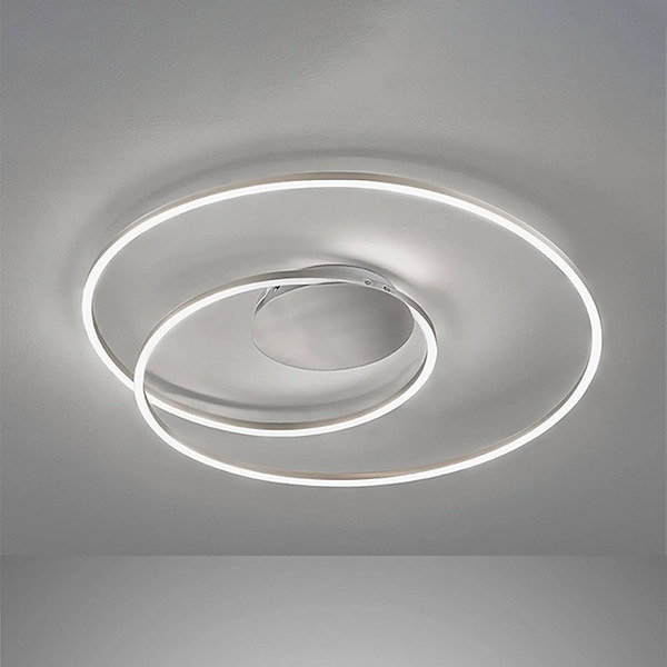  Fischer & Honsel Fischer & Honsel Holy Led Ceiling Lamp, Nickel, ø 49 Cm, Remote Control, Cct 