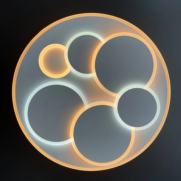  Fischer & Honsel Fischer & Honsel Led Ceiling Lamp Dots, White, ø 50 Cm, Metal/acrylic, Cct 