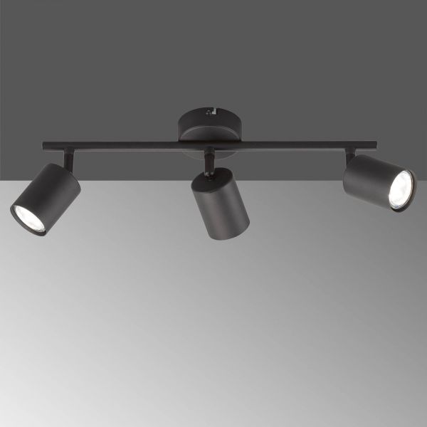  Fischer & Honsel Fischer & Honsel Vano Led Ceiling Spotlight, Black, 3-bulb Long 