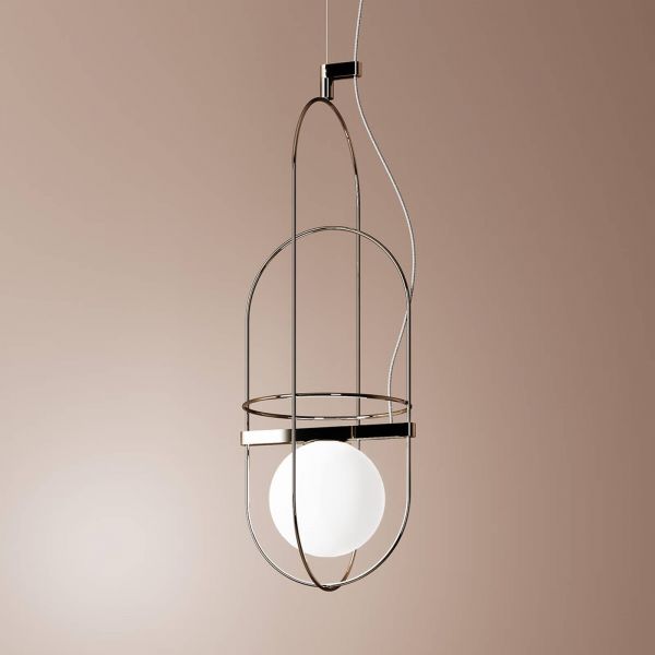  Fontana Arte Fontana Arte Delicate Led Hanging Light Setareh In Chrome 