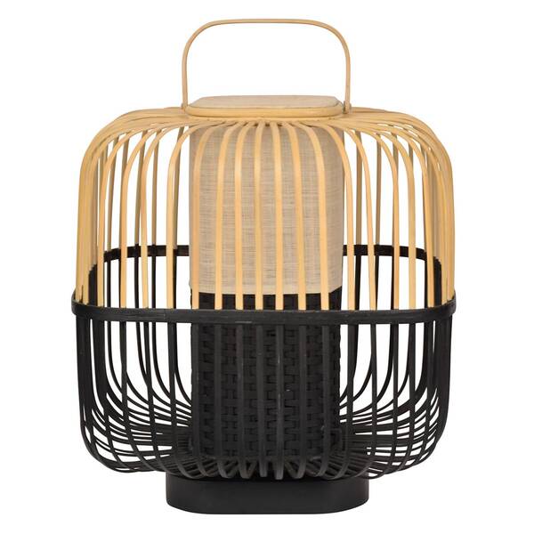  Forestier Forestier Bamboo Square M Table Lamp In Black 