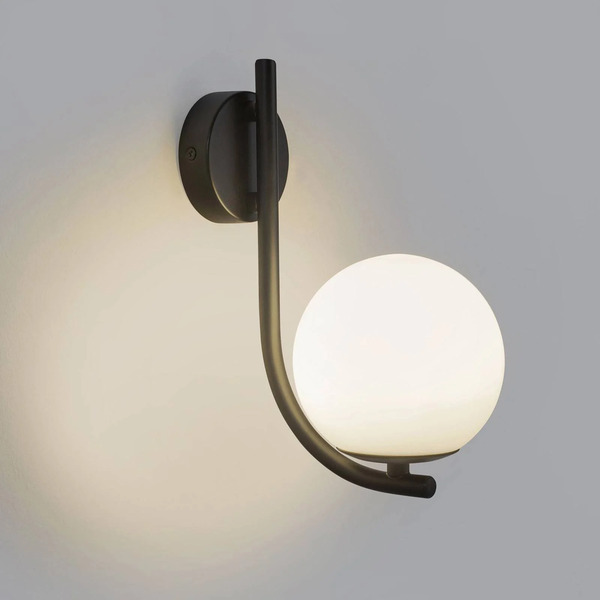  Forlight Forlight Wall Lamp Sfera Single, Black, Glass, Width 12 Cm 