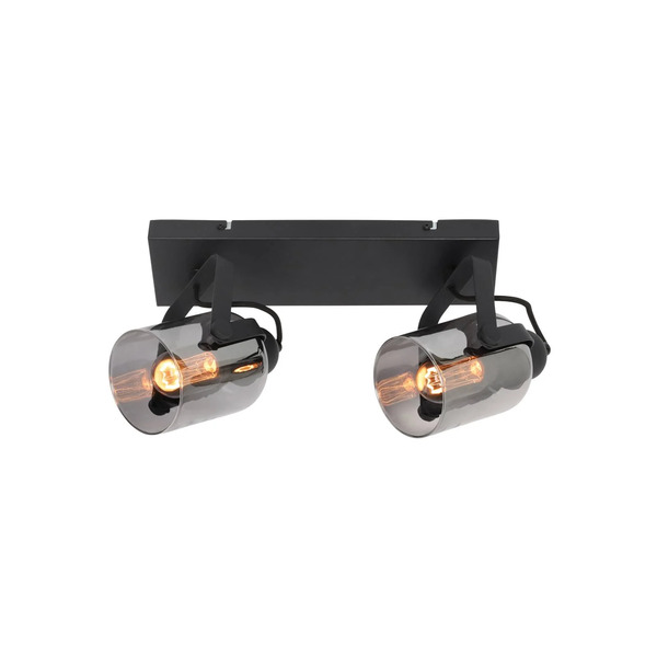  Freelight Freelight Fumoso Downlight, Length 37 Cm, Black/grey, 2-bulb. 