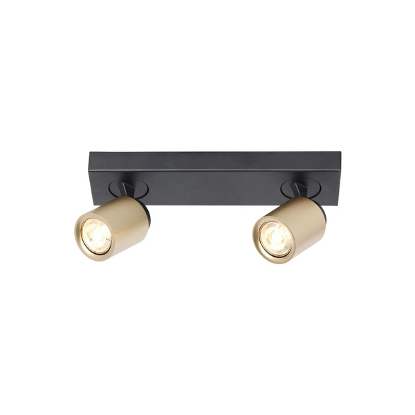  Freelight Freelight Razza Downlight, Black/gold, Length 38 Cm, 2-bulb. 
