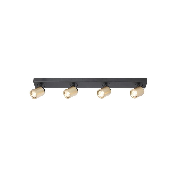  Freelight Freelight Razza Downlight, Black/gold, Length 82 Cm, 4-bulb. 