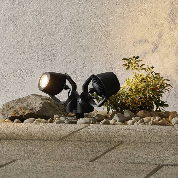  Fumagalli Fumagalli Minitommy Spike Lamp 2-bulb Cct Black/frosted 