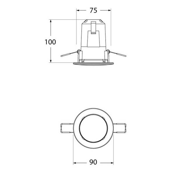  Fumagalli Fumagalli Teresa 90 Led Downlight, Gu10, Cct, 6w, Black 