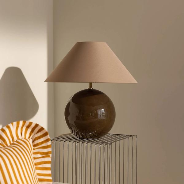  Globen Lighting Globen Lighting Iris Table Lamp, Brown, Height 45 Cm 