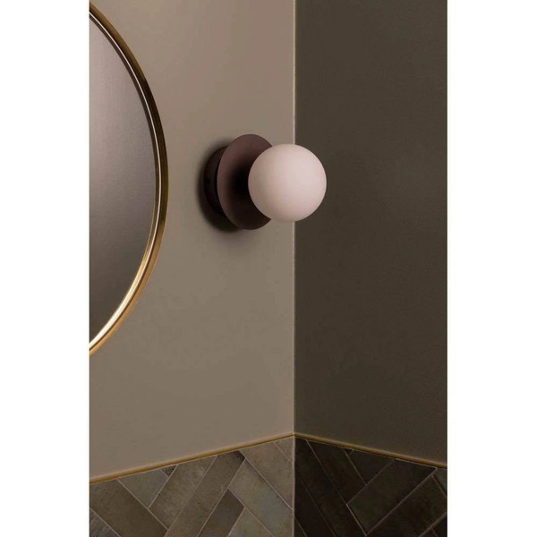  Globen Lighting Globen Lighting Wall Lamp Art Deco, Bronze/white ø 16 Cm Ip44 