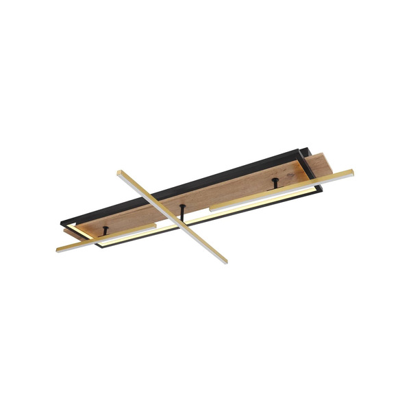  Globo Globo Beatrix Led Ceiling Light, Length 100 Cm, Wood/black, Wood 