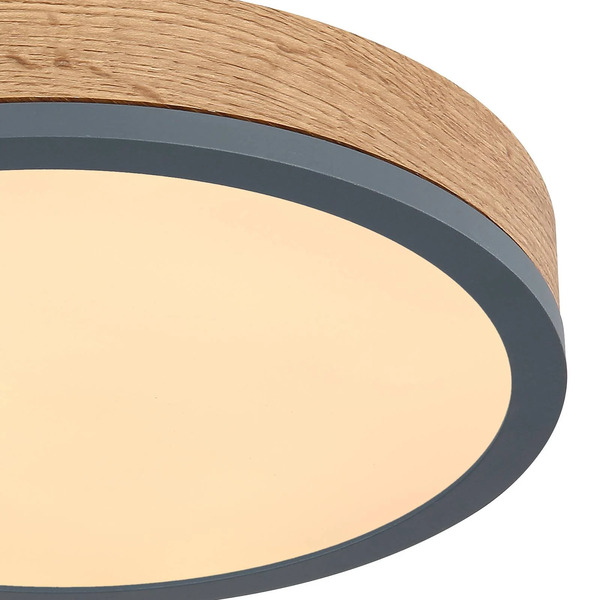  Globo Globo Led Ceiling Lamp Doro ø 30 Cm Dark Wood, Graphite 