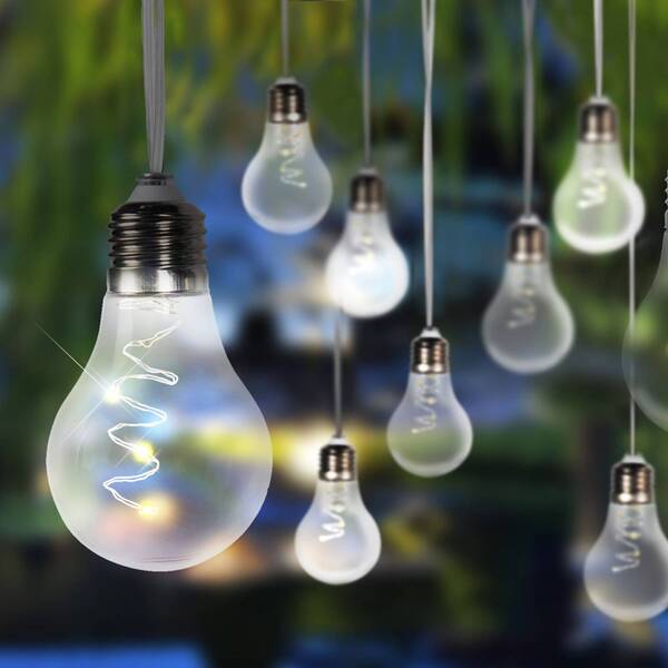  Globo Globo 33708-10 Led Solar String Lights, Metallic Silver 