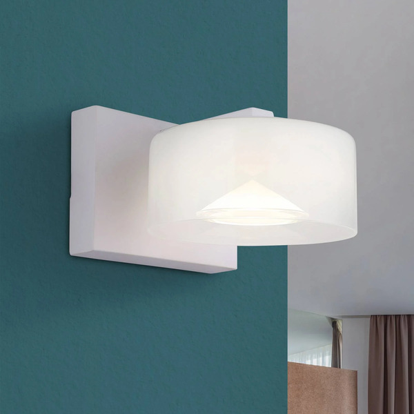  Globo Globo Led Wall Light Belinda, White, Width 15 Cm, Glass 