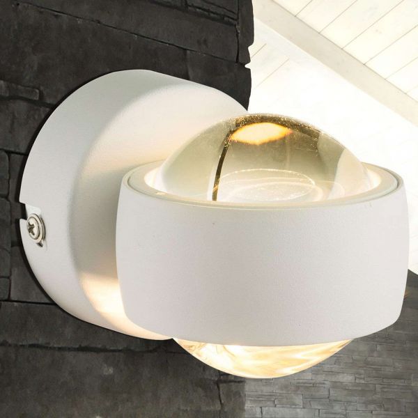  Globo Globo Randi Led Wall Light In White 