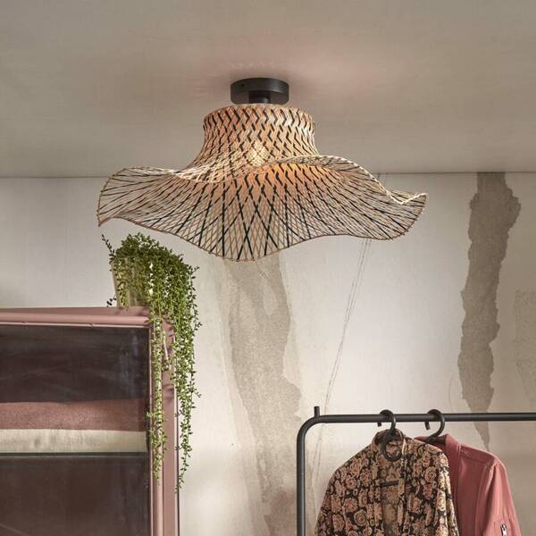  Good & Mojo Good & Mojo Ibiza Ceiling Lamp ø 65cm Natural/black 