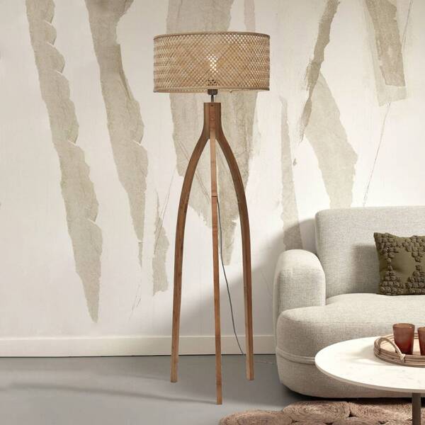  Good & Mojo Good & Mojo Java Floor Lamp Tripod, Natural 
