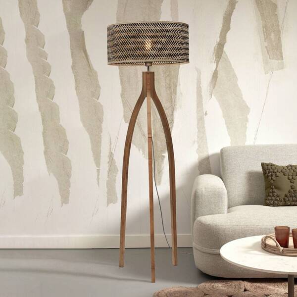  Good & Mojo Good & Mojo Java Floor Lamp Tripod Natural/black 