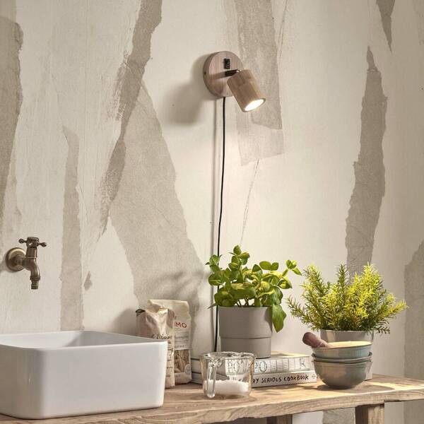  Good & Mojo Good & Mojo Java Wall Lamp, Plug, 1-bulb, Natural 