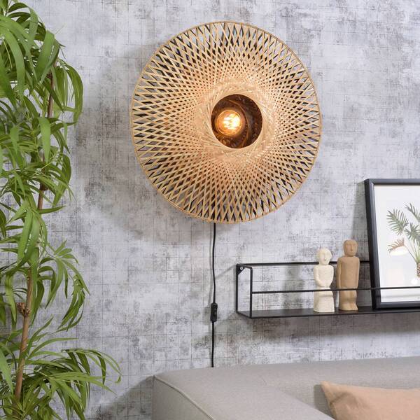  Good & Mojo Good & Mojo Kalimantan Wall, Natural/black, ø 60cm 