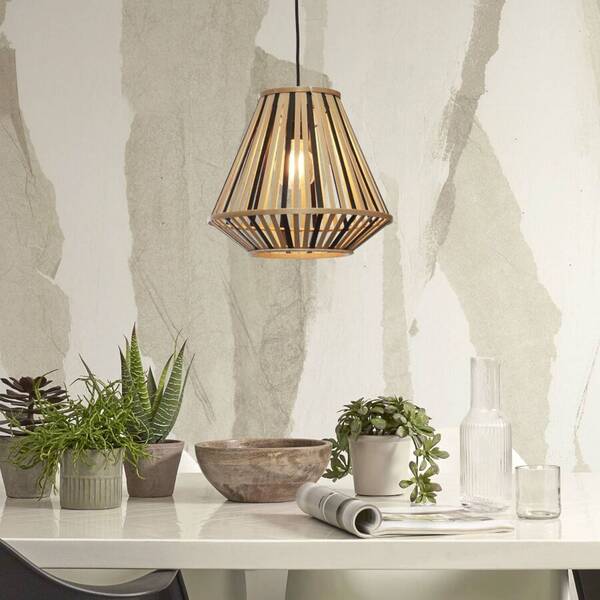  Good & Mojo Good & Mojo Merapi Hanging Light 30×30 Nat/black 