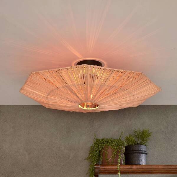  Good & Mojo Good & Mojo Panama Ceiling Light, Natural, ø 65 Cm, Raffia 