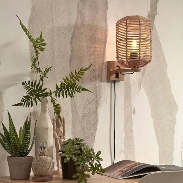  Good & Mojo Good & Mojo Tanami Wall Light, 18 x 25 cm, Natural 