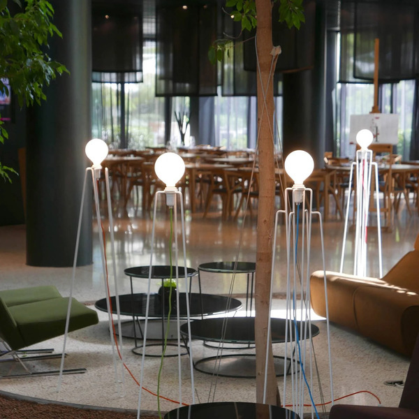  Grupa Grupa Model M2 Led Floor Lamp White, Red Cable 