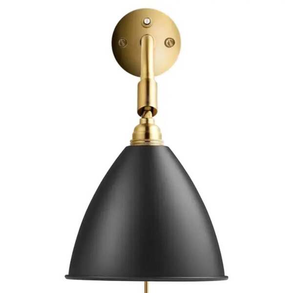  Gubi Gubi Bestlite Bl7 Wall Light, Black/brass, ø 16 Cm, E14 