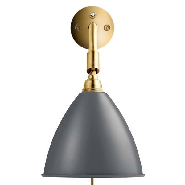  Gubi Gubi Bestlite Bl7 Wall Light, Grey/brass, ø 16 Cm, E14 