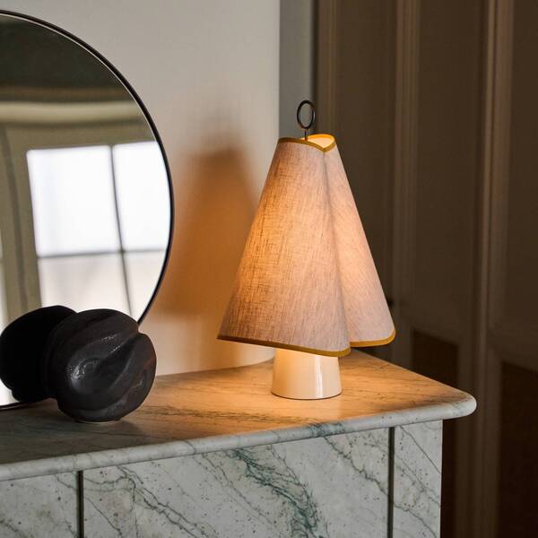  Gubi Gubi Hornbæk Led Table Lamp, Beige/yellow, Canvas 