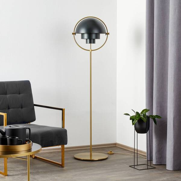 Gubi Gubi Multi-lite Floor Lamp, Height 148 Cm, Brass/black 