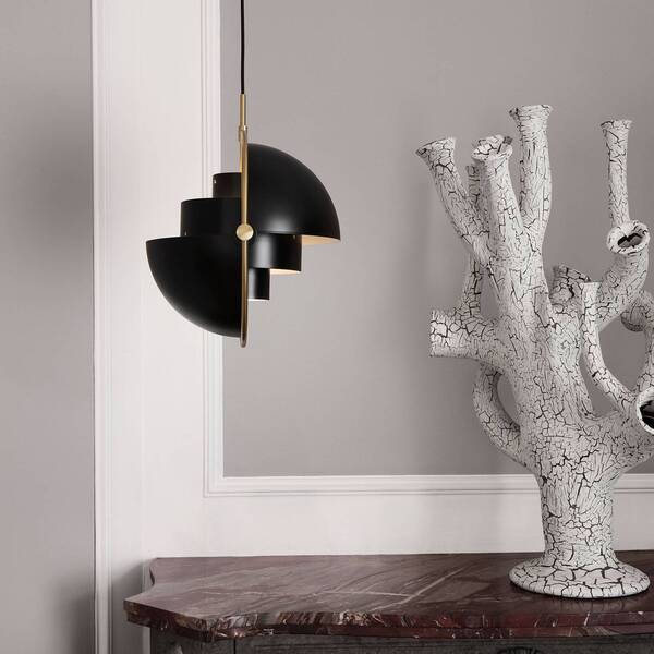  Gubi Gubi Multi-lite Pendant Light, ø 36 Cm, Brass/black 