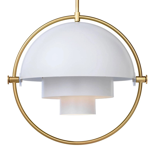  Gubi Gubi Multi-lite Pendant Light, ø 36 Cm, Brass/white 