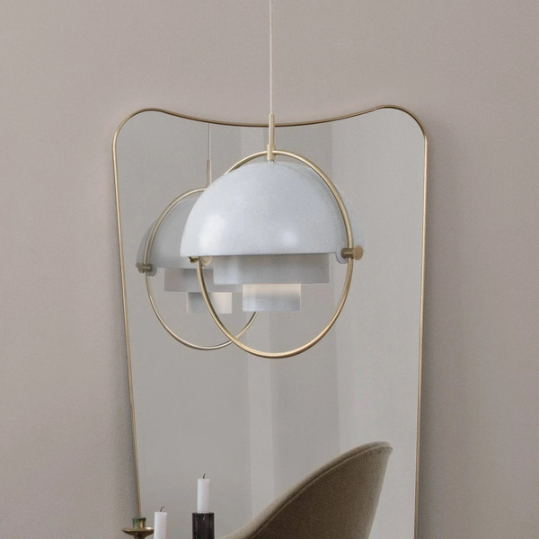  Gubi Gubi Multi-lite Pendant Light, ø 27 Cm, Brass/white 