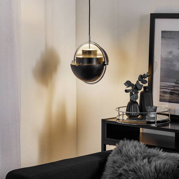  Gubi Gubi Multi-lite Pendant Light, ø 27 Cm, Chrome/black 