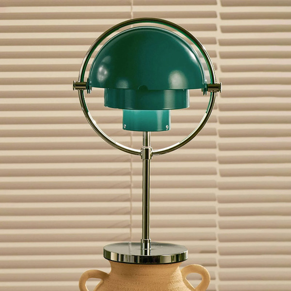  Gubi Gubi Rechargeable Table Lamp Multi-lite, Chrome/blue-green, H 30 Cm 