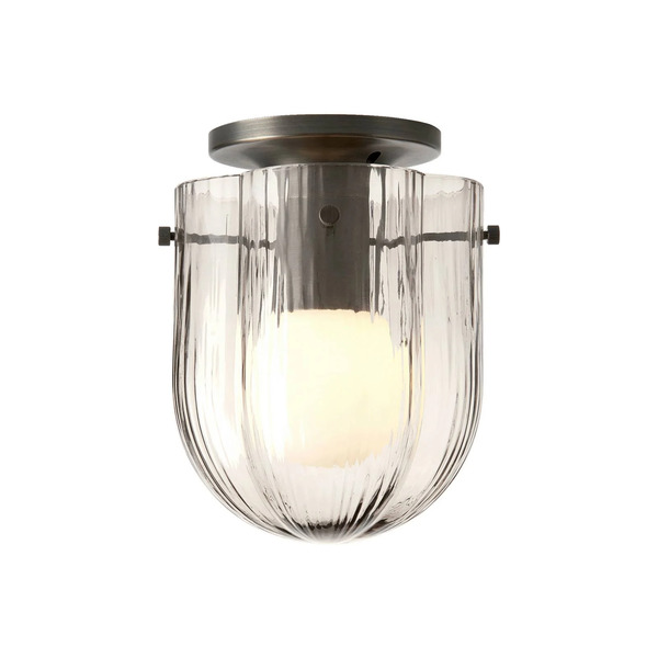 Gubi Gubi Seine Ceiling Light, Antique Brass, Smoke Grey Glass 